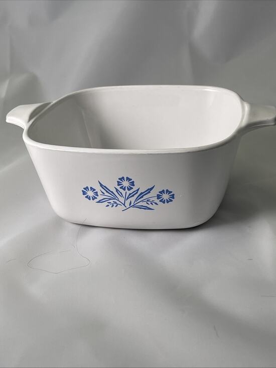 Corning Ware Other - Vintage Corning Ware Baking Dish White Blue Cornflower Square P-43-B 2 3/4 Cup